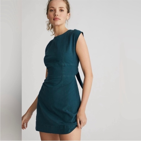 Anthropologie Tie Back Utility Mini Dress Size 6P 6 Petite NEW! - Picture 1 of 6